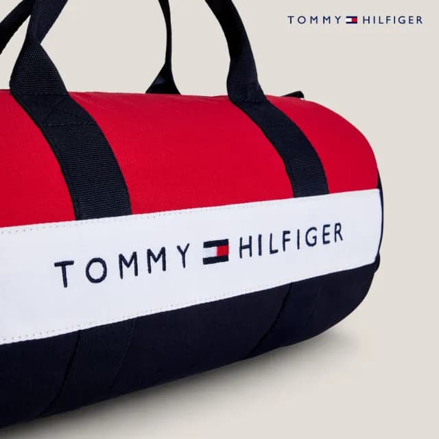 【TOMMY HILFIGER】官方旗艦館 拼色行李袋_藍色