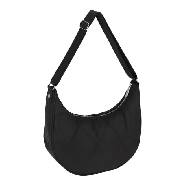 【Lesportsac】菱格壓紋月亮包 送禮 禮物(黑色)