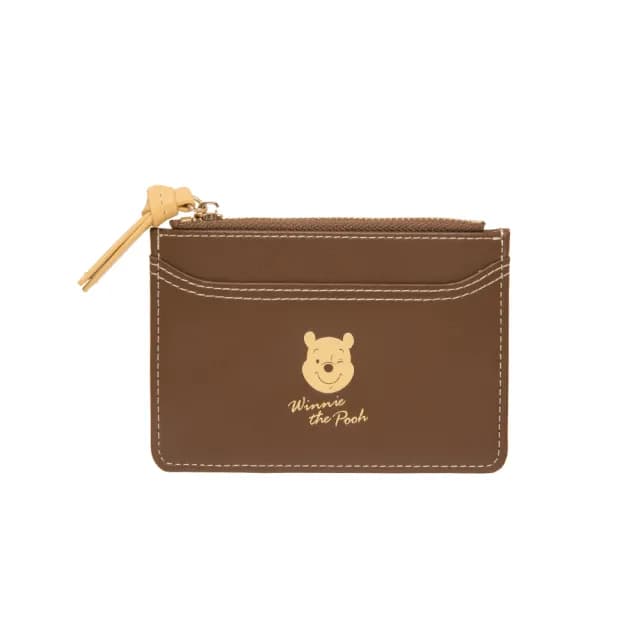 【OUTDOOR】雙11 迪士尼Disney-小熊維尼票卡零錢包-可可棕 ODDY23H05BN