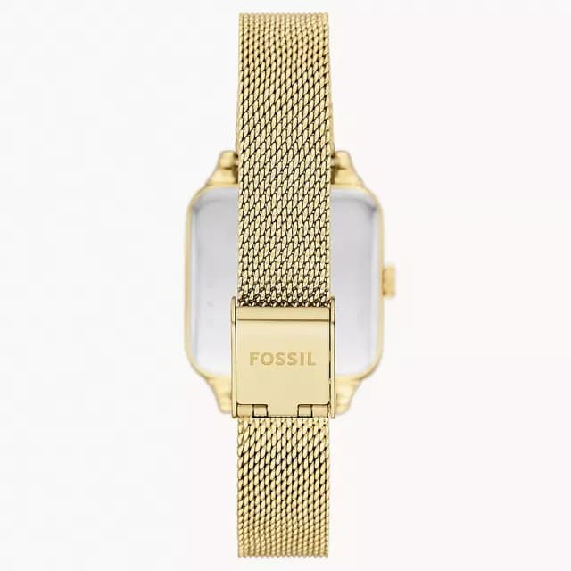【FOSSIL】Colleen 晶鑽米蘭帶方形女錶-28mm 禮物 送禮 推薦(BQ3972)
