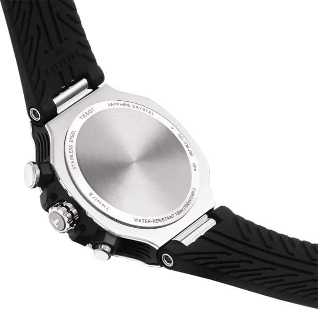 【TISSOT 天梭】T-RACE 競速系列三眼計時手錶 禮物 送禮 推薦(T141.417.17.011.00 / T1414171701100)