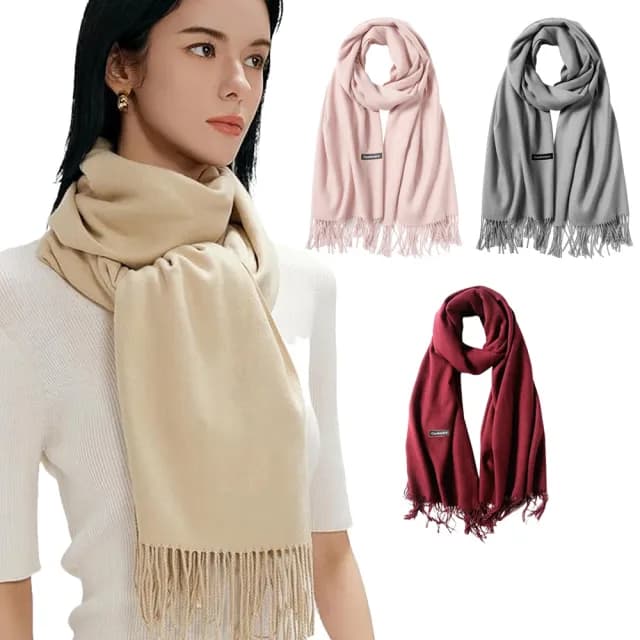 【AHOYE】韓系寬版加厚仿羊絨保暖圍巾(披肩 圍脖 披巾 脖圍)