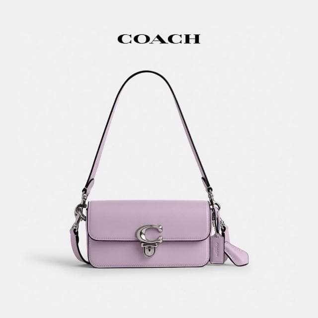 【COACH】蔻馳官方直營 STUDIO 手袋-LH/柔紫色(CE331)