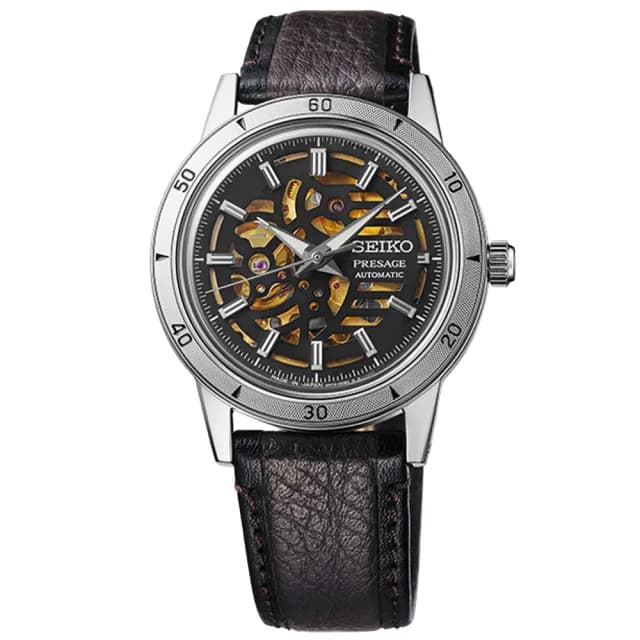 【SEIKO 精工】PRESAGE系列 復古風 重機 鏤空機械腕錶 父親節 禮物  送禮 推薦(SSA461J1/4R72-00C0J)