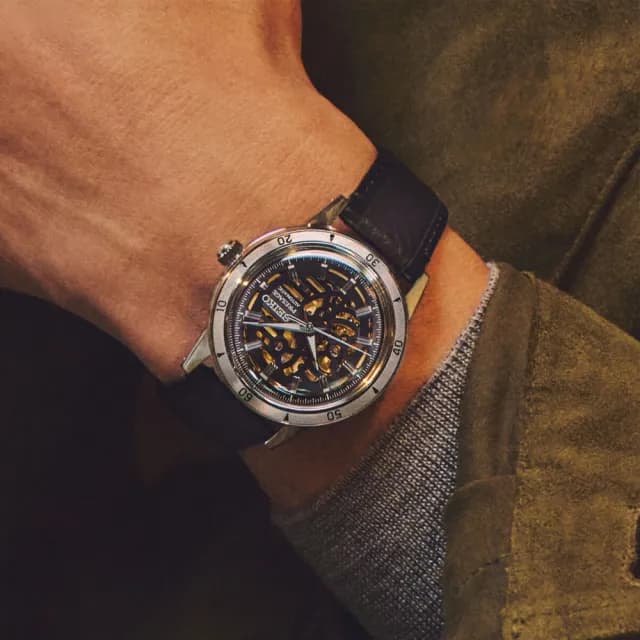 【SEIKO 精工】PRESAGE系列 復古風 重機 鏤空機械腕錶 父親節 禮物  送禮 推薦(SSA461J1/4R72-00C0J)