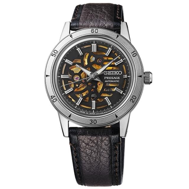 【SEIKO 精工】PRESAGE系列 Style60’s 復古風 重機引擎 機械腕錶 母親節 禮物 推薦(SSA461J1/4R72-00C0J)