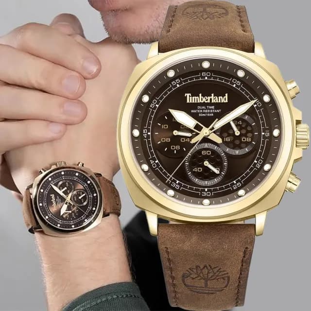 【Timberland】天柏嵐 WILLISTON 三眼計時手錶-44mm 禮物 送禮 推薦(TDWGF0042003)