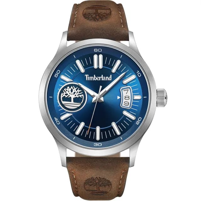 【Timberland】天柏嵐 Trumbull 日期大樹手錶-藍/45mm 禮物 送禮 推薦(TDWGB0041005)