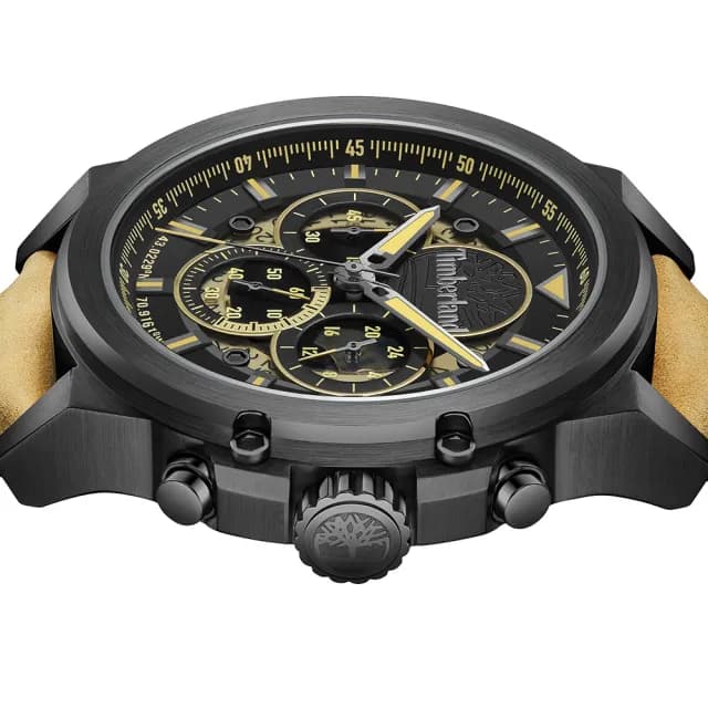 【Timberland】天柏嵐 FAST STRIKE 三眼計時手錶-黑/46mm 禮物 送禮 推薦(TDWGB0056003)