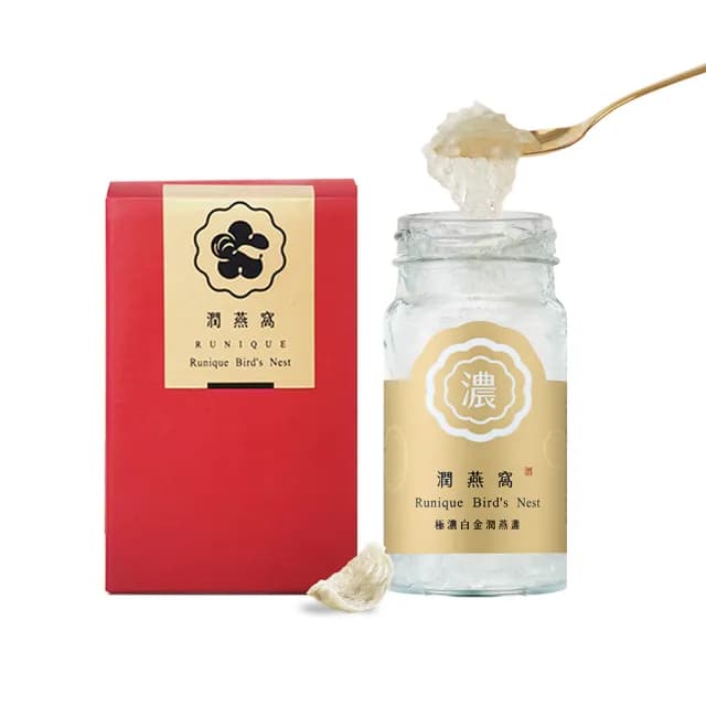 【潤燕窩】24K極濃白金潤燕盞-環保4入盒 贈德國訂製湯匙(燕窩、養生、送禮推薦、孕期調理)