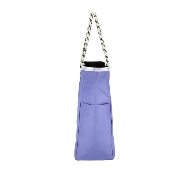 【Lesportsac】大型雙面托特包 送禮 禮物(藍紫色簡約風)