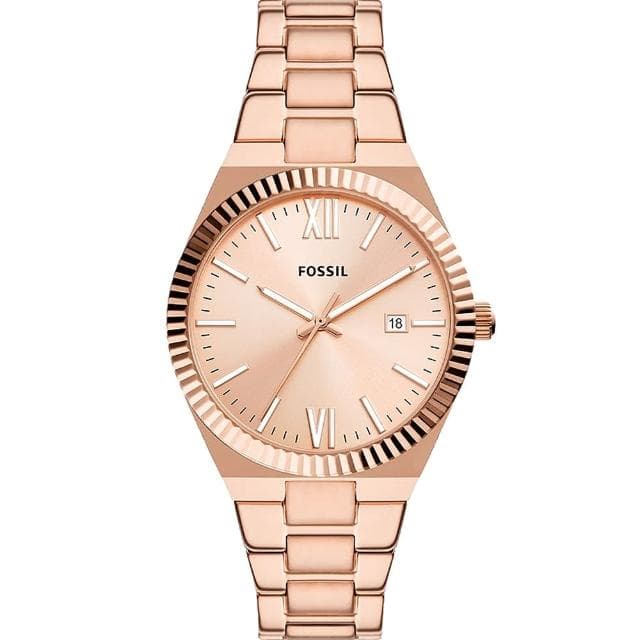 【FOSSIL】Scarlette 玫瑰金手錶-38mm 母親節 送禮 禮物(ES5258)