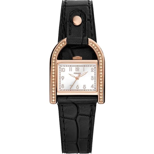 【FOSSIL】Harwell 復古鎖頭造型女錶-28mm 禮物 送禮 推薦(ES5263)