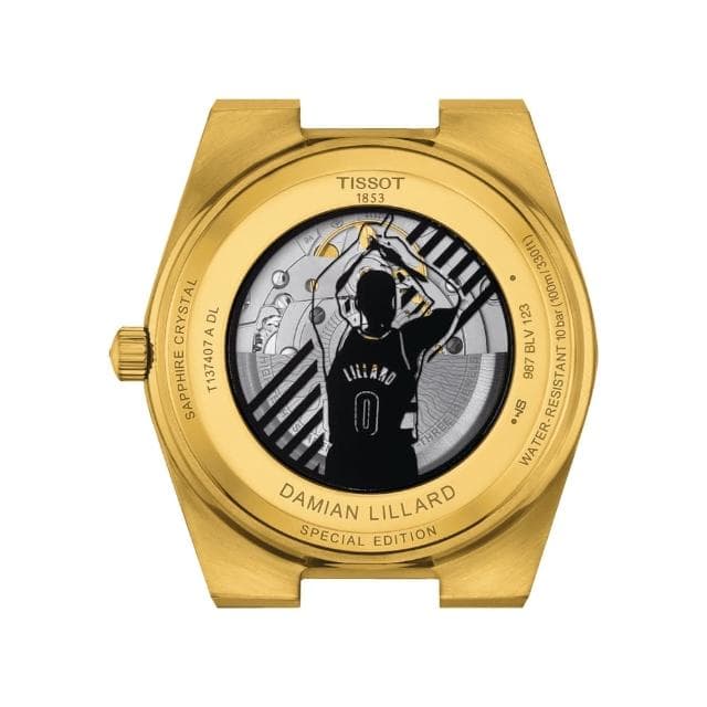 【TISSOT 天梭】NBA廣告款 PRX系列 達米恩·利拉德特別版 機械腕錶 母親節 禮物 推薦(T1374073305100)