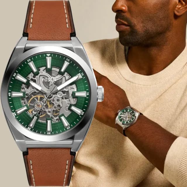 【FOSSIL】Everett 開芯鏤空機械錶-42mm 禮物 送禮 推薦(ME3261)
