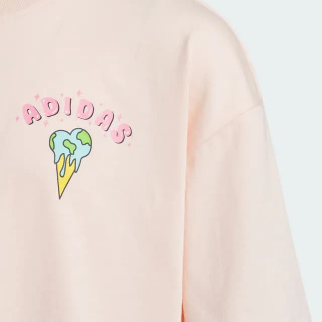 【adidas 愛迪達】短袖上衣  T恤 童裝 IQ0859