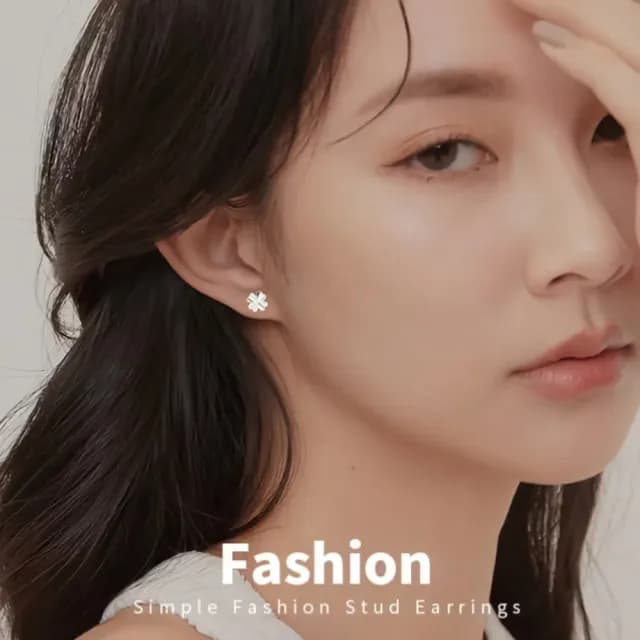 【好運必備】高級感999純銀四葉幸運草耳針(耳環 配件 耳釘 耳扣 銀針 女 簡約 開運飾品)