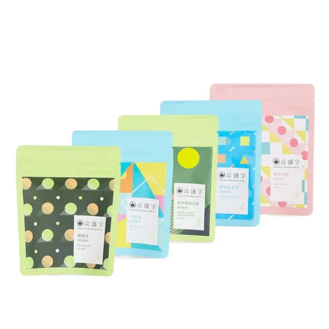 【京盛宇】隨行包巡禮組-5款台灣好茶x7入原葉茶包 共35入(金萱/凍頂烏龍/不知春/蜜香貴妃/鐵觀音)