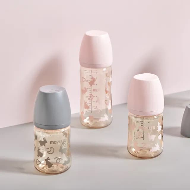 【MOYUUM】韓國 PPSU 設計款 寬口奶瓶 270ml 4入組(多款可選)