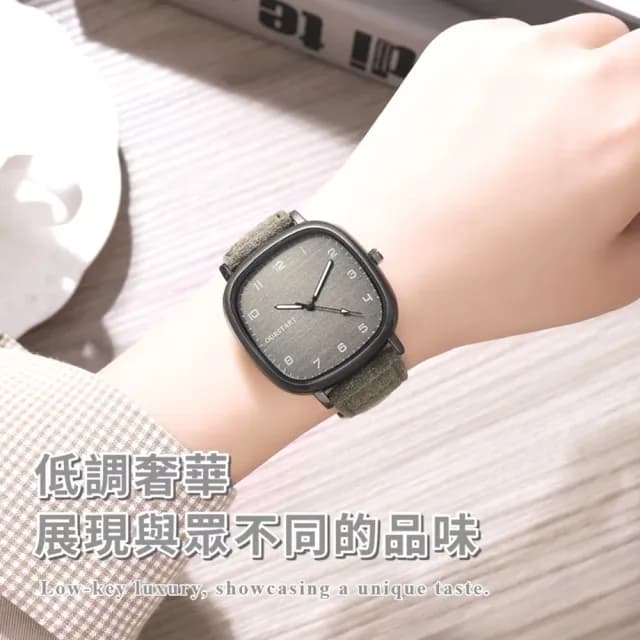 【通用手錶】反絨皮帶石英錶(休閒錶 兒童錶 女錶 考場 男錶 數字錶 腕錶 商務錶 男士 女士)