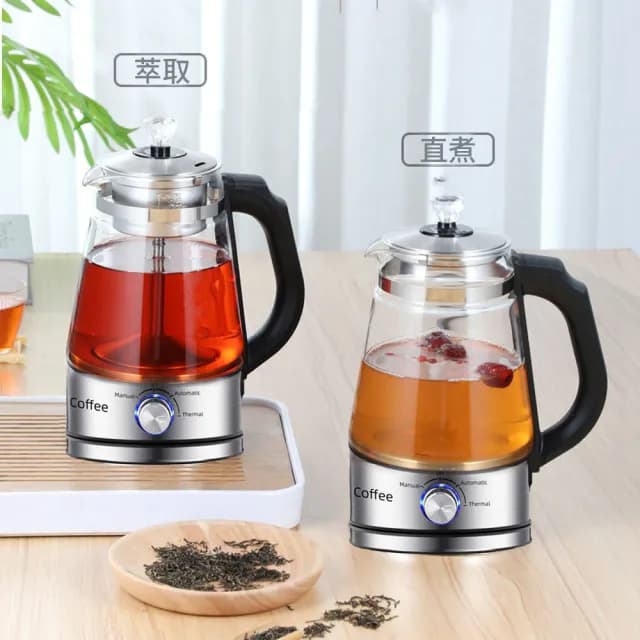 【Felsted 菲仕德】全自動蒸煮茶壺(乾溼分離茶具 蒸汽玻璃煮茶壺 快煮養生壺 花茶壺 泡茶壺)