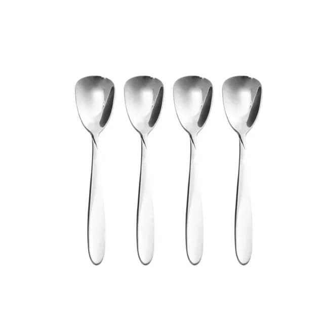 【GREEN BELL綠貝】4入 304不鏽鋼布丁匙(質感餐具 小湯匙 冰淇淋匙)