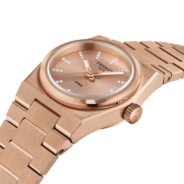 【TISSOT 天梭】PRX系列 1970復刻 復古真鑽腕錶 七夕 情人節 禮物 送禮 推薦(T1370103350600)