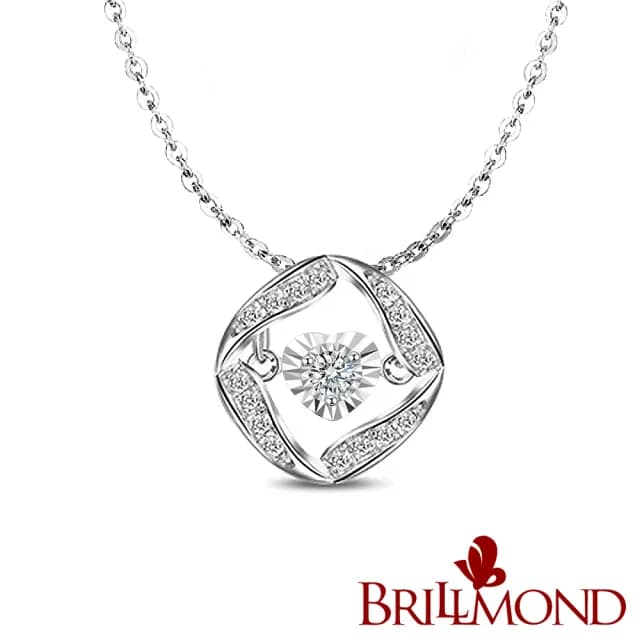【BRILLMOND JEWELRY】天然鑽石 靈動 PT950鉑金 生命之光墜(PT950鉑金台+鍊)