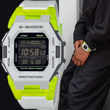 【CASIO 卡西歐】G-SHOCK 潮流運動 纖薄時尚未來感藍牙運動電子錶 手錶 送禮 禮物 推薦(GD-B500MW-8)