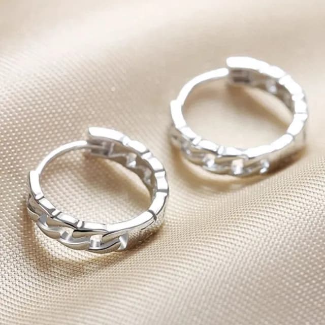 【LEEHER】雙11 情人節禮物/耳環/鏈條耳環/925/純銀耳環/耳飾/韓國飾品/ins風/個性耳環/純銀飾