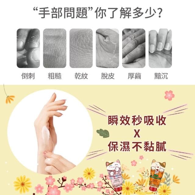 【UNICAT 變臉貓】母親節限定 招財貓護手霜2入禮盒 X2盒 推薦禮物(檀木+櫻花40ml)