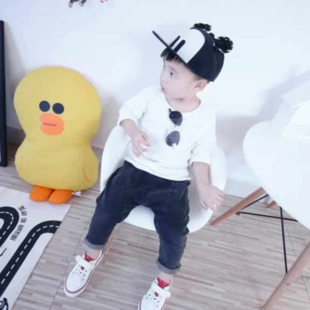 【橘魔法】素色紋理棉柔長袖上衣(長袖上衣 中性款 圓領 兒童 童裝 男童 女童)