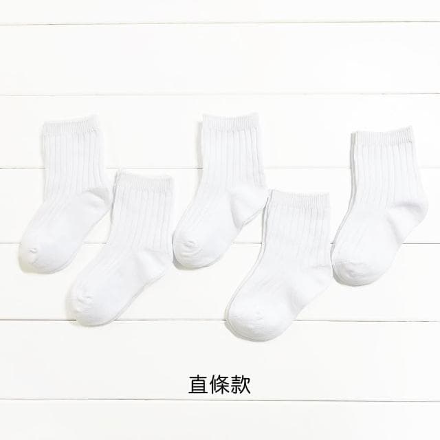 【橘魔法】（5雙一組） 白色襪子 超薄純白學生襪 透氣短襪(學生襪 短襪 素色 襪子 男童 女童 兒童 童裝)