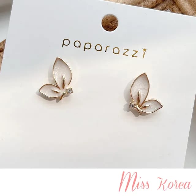 【MISS KOREA】韓國設計優雅氣質微鑲水鑽蝴蝶意象夾式耳環(無耳洞耳環 耳夾 夾式耳環 水鑽耳環 蝴蝶耳環)