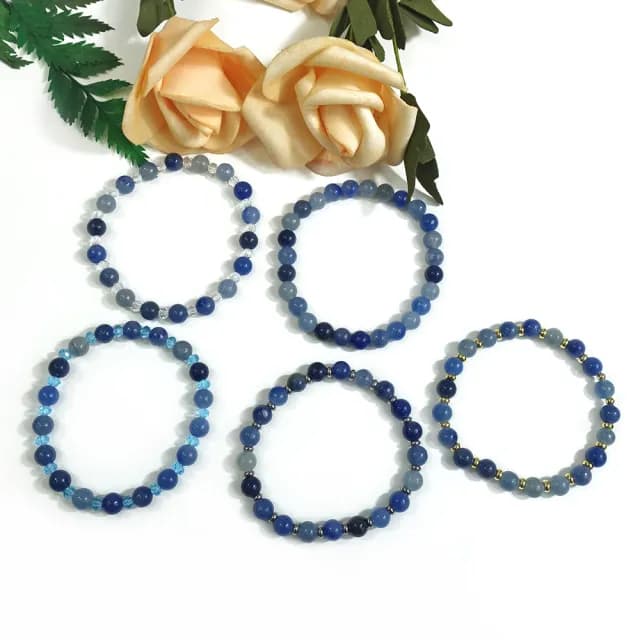 【德山珠寶】特價5A級6mm藍東陵玉造型手鍊(送禮/情人節生日禮物飾品母親節水晶手鍊CE476)