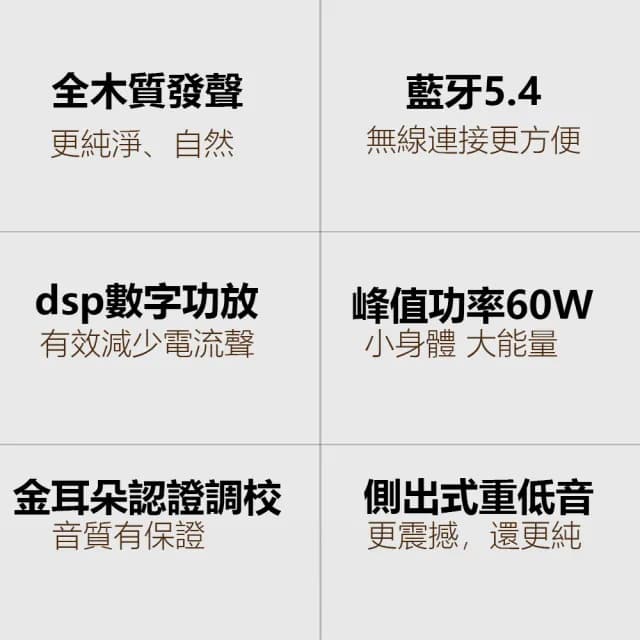 【小米有品】BINNIFA Play3D Ultra 全木製2.1重低音(電腦藍牙音箱 喇叭 藍牙音響)