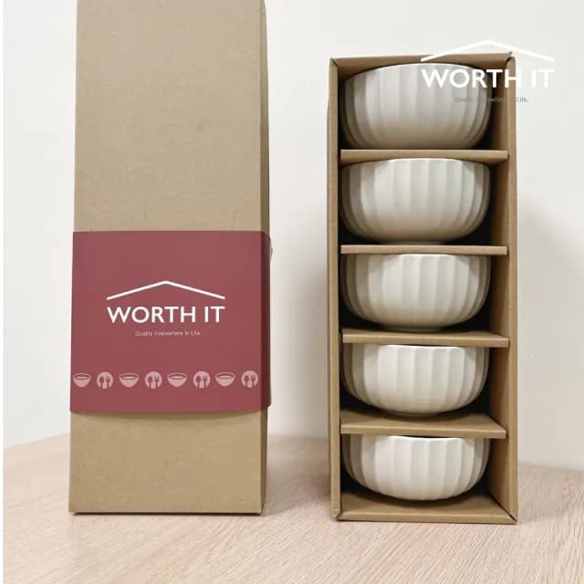 【渥思】簡約五入碗禮盒(飯碗.湯碗.餐具.碗盤.入厝禮)