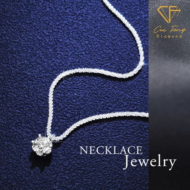 【CF鑽飾】莫桑鑽《星願》(1克拉 雙11 鑽石項鍊 聖誕 交換禮物 生日)