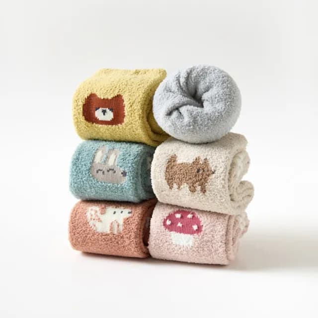 【橘魔法】可愛動物珊瑚絨長襪(高筒襪 小腿襪 長筒襪 過膝襪 及膝襪 襪子 小童 男童 女童 兒童 童襪 童裝)