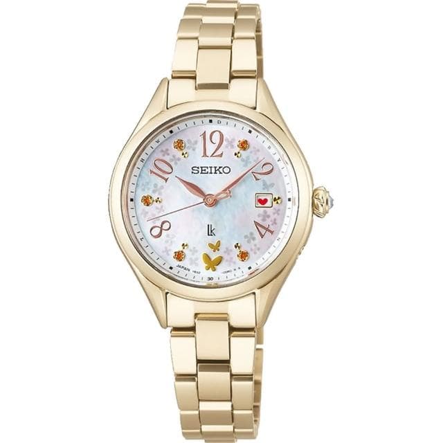 【SEIKO 精工】LUKIA 花藝聯名 30周年限量 鈦金屬太陽能電波女錶 母親節 禮物 送禮(SSQW094J/1B32-0BM0K)