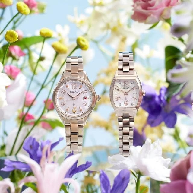 【SEIKO 精工】LUKIA 花藝聯名 30周年限量 鈦金屬太陽能電波女錶 母親節 禮物 送禮(SSQW094J/1B32-0BM0K)