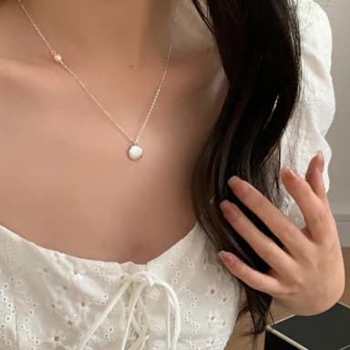 【KT DADA】情侶項鍊 貝殼項鍊 珍珠項鍊 禮物 簡約ins風 項鍊 女生項鍊 925 純銀項鍊 18k 金項鍊