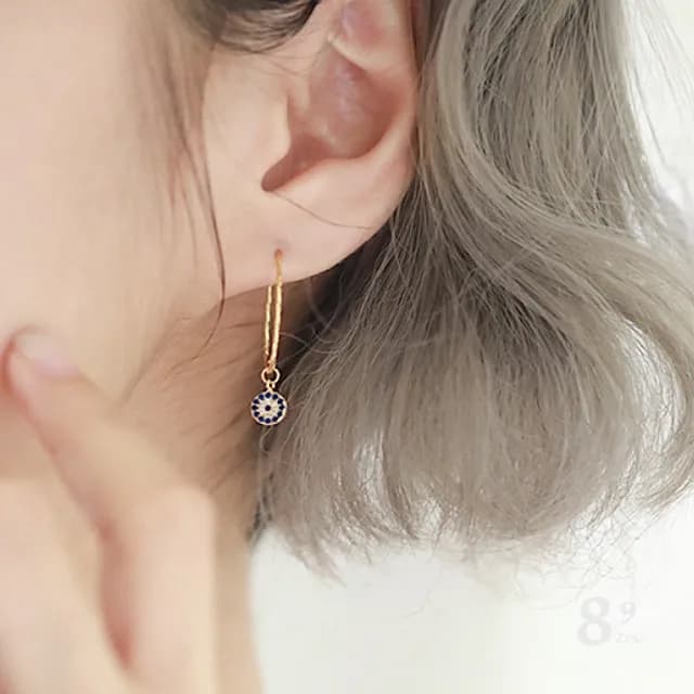 【89 zone】法式簡約古典氣質百搭飾品 耳飾 吊墜耳環 長款耳環 耳鉤 耳環(金/銀)