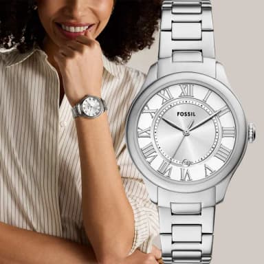 【FOSSIL】Raquel 復古羅馬時標大三針女錶-38mm 禮物 送禮 推薦(ES5393)