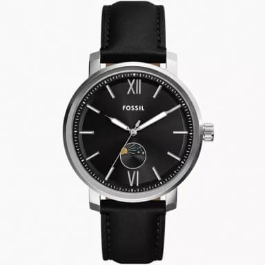 【FOSSIL】Rhett 日月相手錶-銀x黑/43mm 送禮 禮物 推薦(BQ2906)