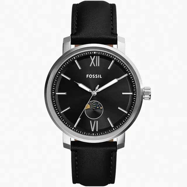 【FOSSIL】Rhett 日月相手錶-銀x黑/43mm 禮物 送禮 推薦(BQ2906)