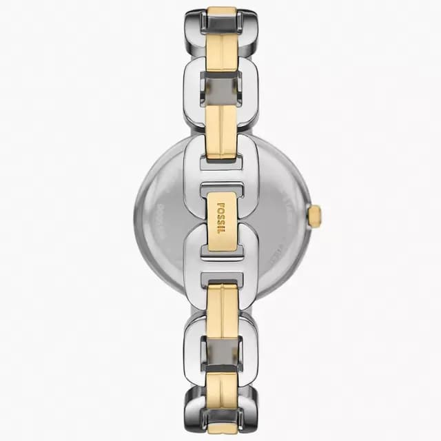 【FOSSIL】Kerrigan 晶鑽大三針雙色女錶-銀x金/32mm 禮物 送禮 推薦(BQ5000)