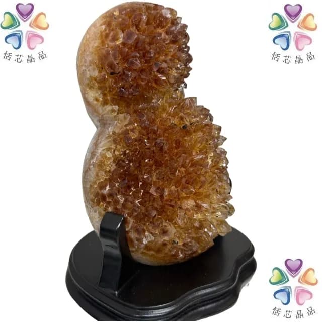 【恬芯晶品】VS18頂級黃水晶葫蘆8開運水晶(黃水晶消磁淨化招財開運財位運勢提升天然水晶禮物)
