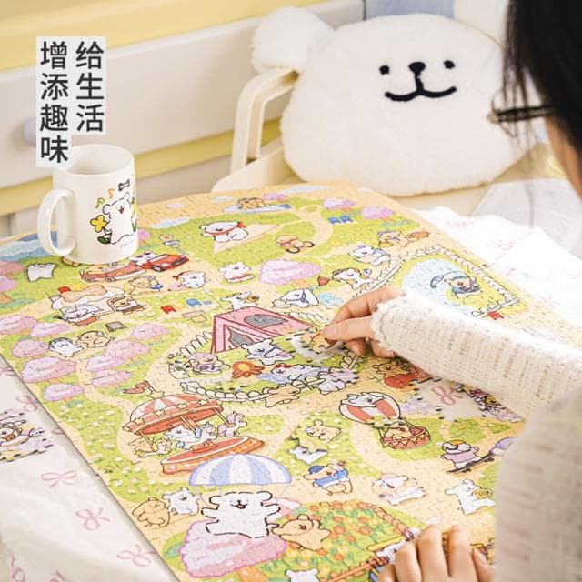 【TOi 圖益】春日小狗遊園會 1000片拼圖(可愛狗狗戶外探險 DIY 桌遊成人IP 休閒益智 收藏擺飾 禮物首選)