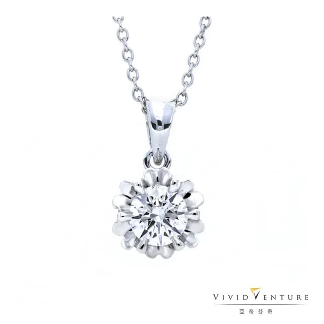 【Vividventure 亞帝芬奇】情人節禮物 GIA 50分 EI1 3VG 八心八箭 天然鑽石 鑽石 項鍊 愛意(PT950鉑金台)